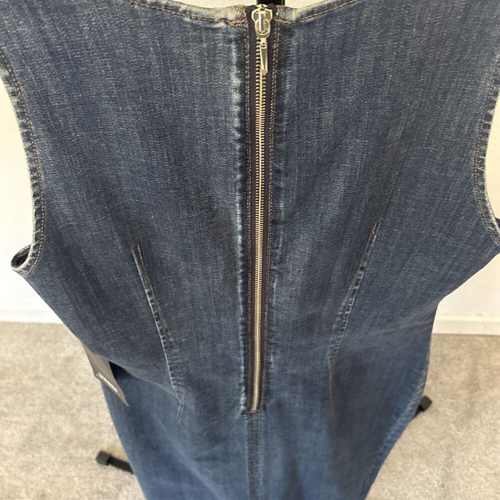 Anthropologie WHBM Women’s SL Denim Mini Sheath Dress Med Wash Sleeveless Sz 6 - Picture 8 of 16